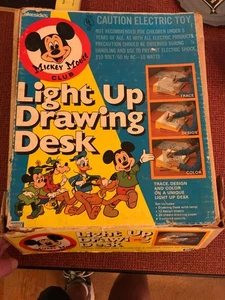 Vintage Disney Mickey Mouse Club Light Up Drawing Desk - Picture 1 of 3