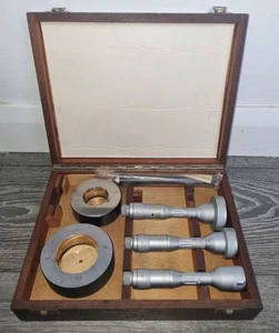 Tesa 3 Point Bore Micrometer Dial Set + Setting Rings Range 1.2" - 2.4" In Box - Picture 1 of 11