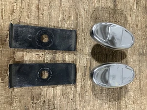 Pair Of Model A Ford Bumper Clamps And Backing Plates- Free USA Shipping - Picture 1 of 2