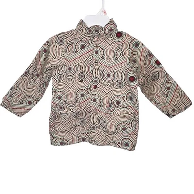 Papo d’Amjo Girls Size 4 Geometric Dot Circle Print Long Sleeve Chino Jacket EUC - Image 1 of 4