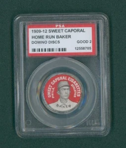 Discos de dominó de béisbol Sweet Caporal 1909-12 - #4 Home Run Baker, PSA 2 buenos - Imagen 1 de 2