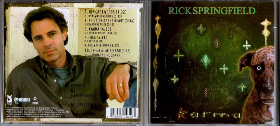 RICK SPRINGFIELD - KARMA [CD, 1999 PLATINUM] - Bild 1 von 1