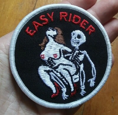Embroidered Sew On Patch - EASY RIDER - Biker Motorcycle Jacket Vest PATCH - Image 1 of 4