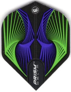 WINMAU PRISM Delta Green and Purple VORTEX Dart Flights: 3 per set - Picture 1 of 4