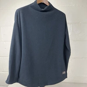 New Balance Fleece Athletic Mock Neck Sweatshirt Long Sleeve Womens Size Medium - Picture 1 of 5