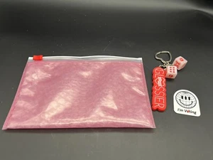Portachiavi nuovo lucido esclusivo Las Vegas con bubble bag rosa e adesivo - Foto 1 di 4