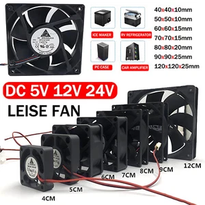 DC 5V 12V 24V Lüfter Gehäuselüfterfür PC Computer 40 50 60 80 90 120mm leise FAN - Bild 1 von 29