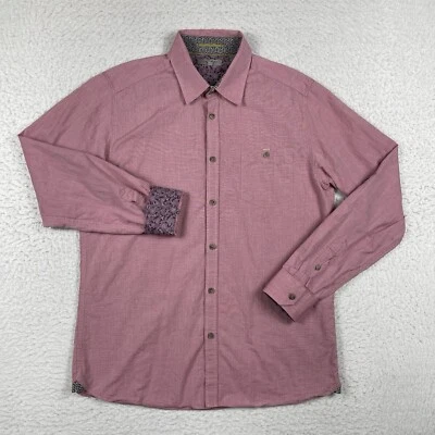 Ted Baker Shirt Mens 4 US Large Flip Cuff Preppy Casual Workwear Business Office - Image 1 of 4