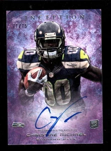 2013 TOPPS INCEPTION CHRISTINE MICHEAL SEAHAWKS AUTO SERIAL #ED 71/75 - Picture 1 of 1