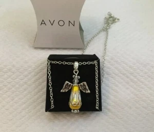 Avon Two-Tone Angel Necklace 17-20in New In Box - Picture 1 of 2