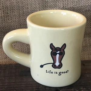 Mug Horse Life Is Good pale Yellow Coffee Mug Sunglasses - Do What You Like ... - Picture 1 of 4