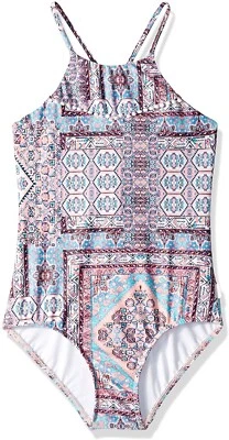 Traje de baño múltiple Maharaja de una pieza sin mangas cuello alto Seafolly 23689 para niñas talla 16 Foto 1 de 2