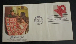 Edredón de arte popular estadounidense #1746 FDC - Imagen 1 de 1