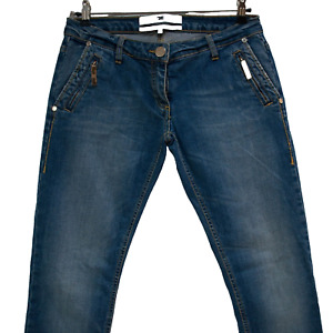 Elisabetta Franchi Celyn b Authentic straigth jeans Stretch cotton denim TG 29