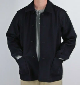 NWT CHIMALA JAPAMN  SAFARI ARMY L XL CANVAS 42 44 WORK JACKET MELTON WOOL - Picture 1 of 9