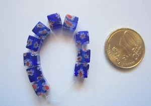 Perlas cubo cristal milflores 6 mm X 10 UNIDADES azul azulón abalorios r-3 - Imagen 1 de 4