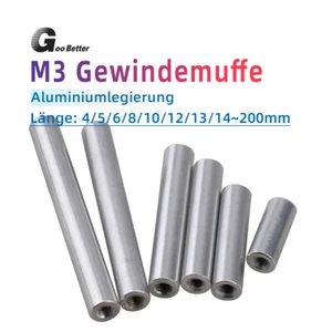 M3 OD5/6 Aluminium Gewindemuffen Runde Distanzstücke Abstandhalter Muttern Muffe - Picture 1 of 12