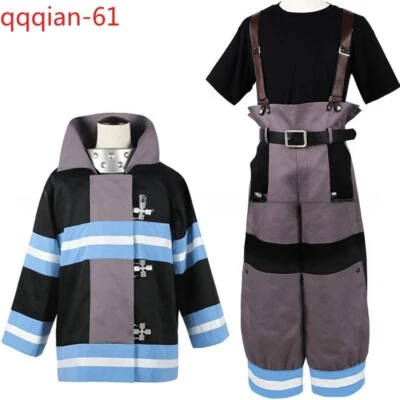 Fire Force Fire Brigade Uniform Shinra Kusakabe Halloween Cosplay Costume Men - Image 1 of 4