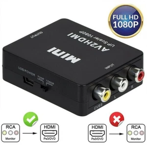 RCA to HDMI Converter Adapter AV 1080P For TV Audio Video Composite CVBS AV2HDMI - Picture 1 of 10