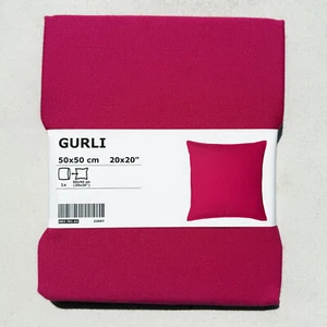 IKEA GURLI 100% Cotton 20"x 20" FUCHSIA PINK Pillow Cushion Cover NEW WITH TAGS - Picture 1 of 2