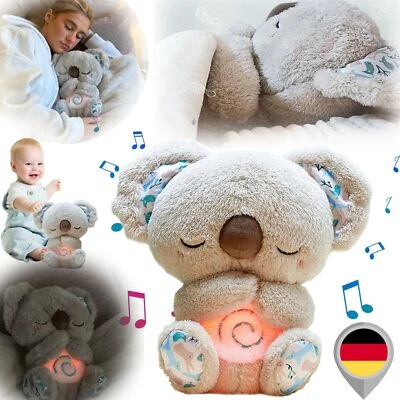 MARKENLOS Atmende Plüsch Schlummer Koala Spielzeug Beruhigende Plüschpuppe Schlafhilfe NEU