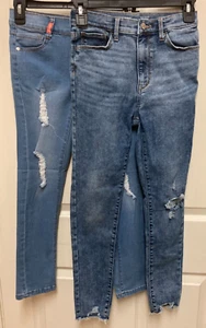 LOT of 2 Girls Denim Jeans-Old Navy Rockstar Jeggings & Harley Skinny (Size 12) - Picture 1 of 7