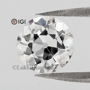 1.52 CT IGI Certified Old European Cut White - F Color VVS2 Clarity Lab Diamond - Picture 1 of 10