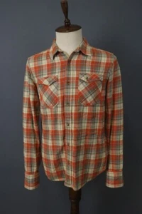 Nudie Jeans Co Multi Plaid Cotton Collared Long Sleeve Button Front Shirt Size L - Picture 1 of 14