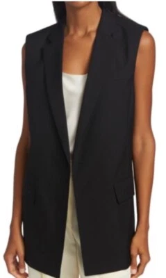 Chaleco abierto a medida VICTORIA BECKHAM, lana virgen, talla USA 6, nuevo con etiqueta, $950 Foto 1 de 4