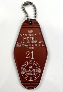 Vintage Rip Van Winkle Motel Fob Key #21 Daytona Beach Florida RARE! - Picture 1 of 2