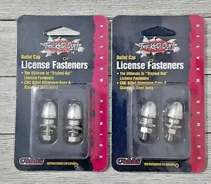 Paquetes de 2 sujetadores de matrícula Cobbs Tricked Out Bullet Cap camión coche - Imagen 1 de 2
