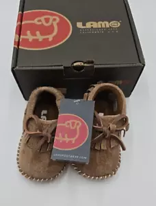 Lamo Baby Fransen Mokassin Kastanie Low Top Wildleder Mokassins - M - Bild 1 von 11
