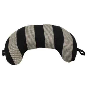 EMENDO MOON Sauna Pillow – Linen Cotton Neck Support Cushion, Grey-Black, 34cm - Picture 1 of 1