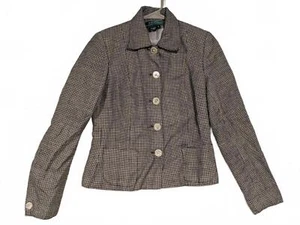 Lauren Ralph Lauren Stylish Houndstooth Patterned Jacket - Picture 1 of 13