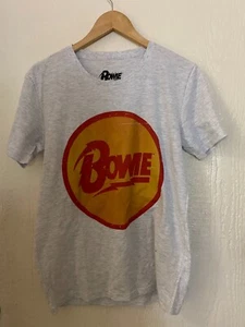 David Bowie Red Yellow Gray T-Shirt size Large - Picture 1 of 4