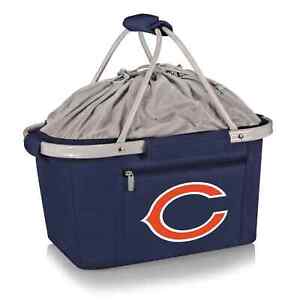 PICNIC TIME Soft Collapsible Chicago Bears Metro Caddy Cooler Tote Basket NFL