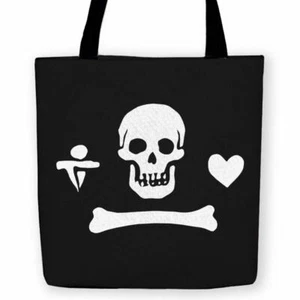 Bolso de Mano de Tela CABALLTLEMAN PIRATE, Daga Corazón Calavera Jolly Roger Flag - Imagen 1 de 2