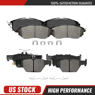 Передние и задние керамические тормозные колодки + зажимы для Subaru Legacy Outback WRX 2016-2019 - Изображение 1 из 4