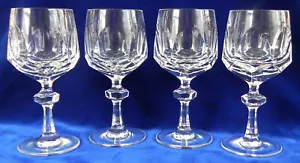 4 Gorham Kristall "Alexandra" Weingläser 6", sechseckige Stiele & geschliffene Schalen, Exc. - Bild 1 von 7