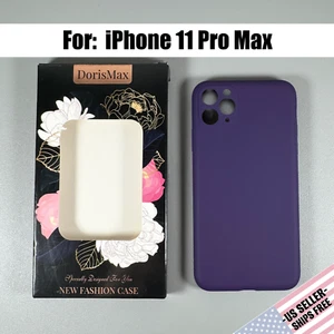 Case designed for iPhone 11 PRO MAX: Dark Purple | Liquid Silicone | Slim Fit - Picture 1 of 14