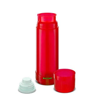 Rotpunk ThermoPro - Thermos 0,75L in Vetro con Protezione in Plastica Rosso - Foto 1 di 2