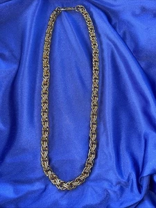 Collar de cuerda Napier tono dorado eslabón de cadena pesado con número de patente-24 1/2”. - Imagen 1 de 4