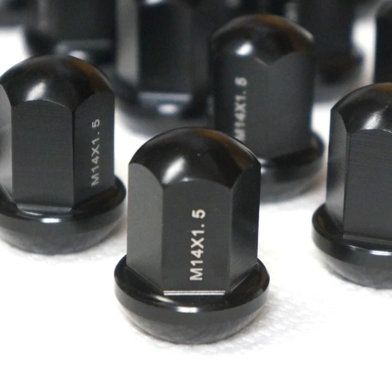 Juego de 5 tuercas de aluminio negras 14x1,5 R14 Porsche 911 930 928 944 964 993 VW Foto 1 de 4