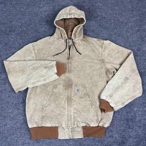 Chaqueta De Colección Carhartt Active Para Hombres L Alta AJR116 Lavado Ácido Forrada Térmica Con Capucha Años 90 - Imagen 1 de 16