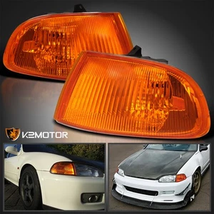 Fits 1992-1995 Honda Civic 2/3Dr EG Amber Corner Lights Turn Signal Lamps LH+RH - Picture 1 of 10