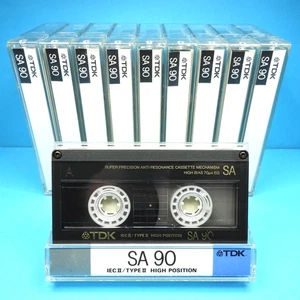 🙈 10x TDK SA 90 * IEC II Tipo 2 * Cintas Cassettes Cassettes кассеты * 1988 - Imagen 1 de 6