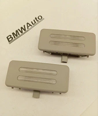 2x BMW E90 E60 E70 X5 Sun Visor Vanity Mirror Interior Lights Grey 6962011 - Image 1 of 4