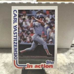 1982 Topps #651 Carl Yastrzemski Boston Red Sox In Action - Picture 1 of 2