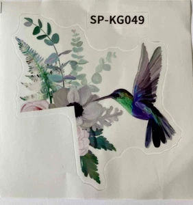 Bird FLOWERS LIGHT SWITCH SURROUND STICKER DECAL UK STOCK & FREE  P&P 12 x 12cm - Picture 1 of 1