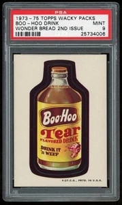 1974 Topps Wacky Packages Sticker Boo-Hoo Drink Wonder Bread 2nd PSA 9 - Bild 1 von 2